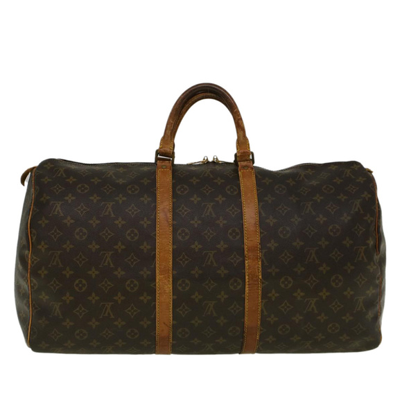 LOUIS VUITTON Monogram Keepall 55 Boston Bag M41424 LV Auth 58741 - Picture 2 of 16